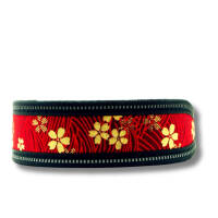 Walk4Dogs Halsband Floral Rot Small